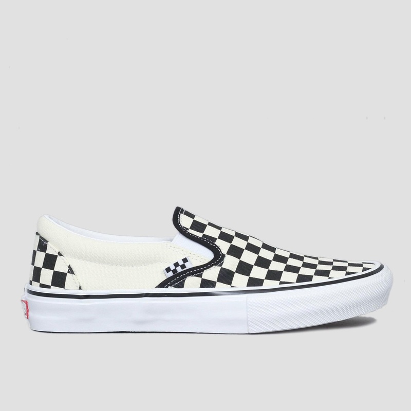 Vans Skate Slip-On Shoes (Checkerboard) Black / Off White UK5