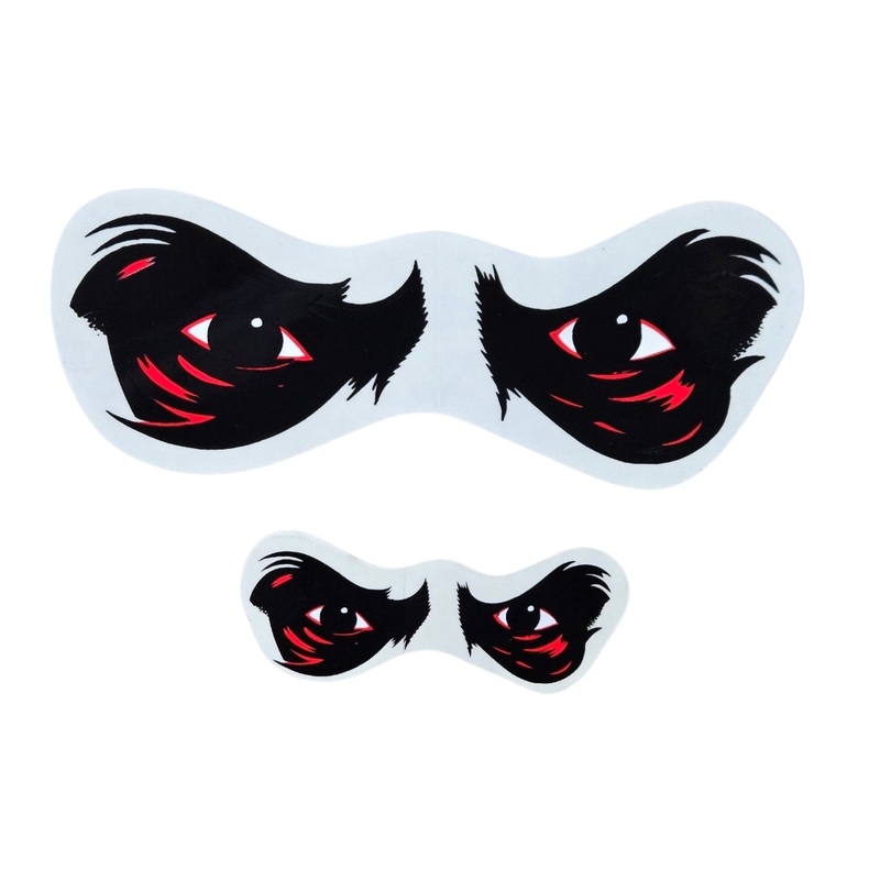 Vintage 80s Santa Cruz EYES STICKER (Set of 2) – RED EYES CLEAR BACK