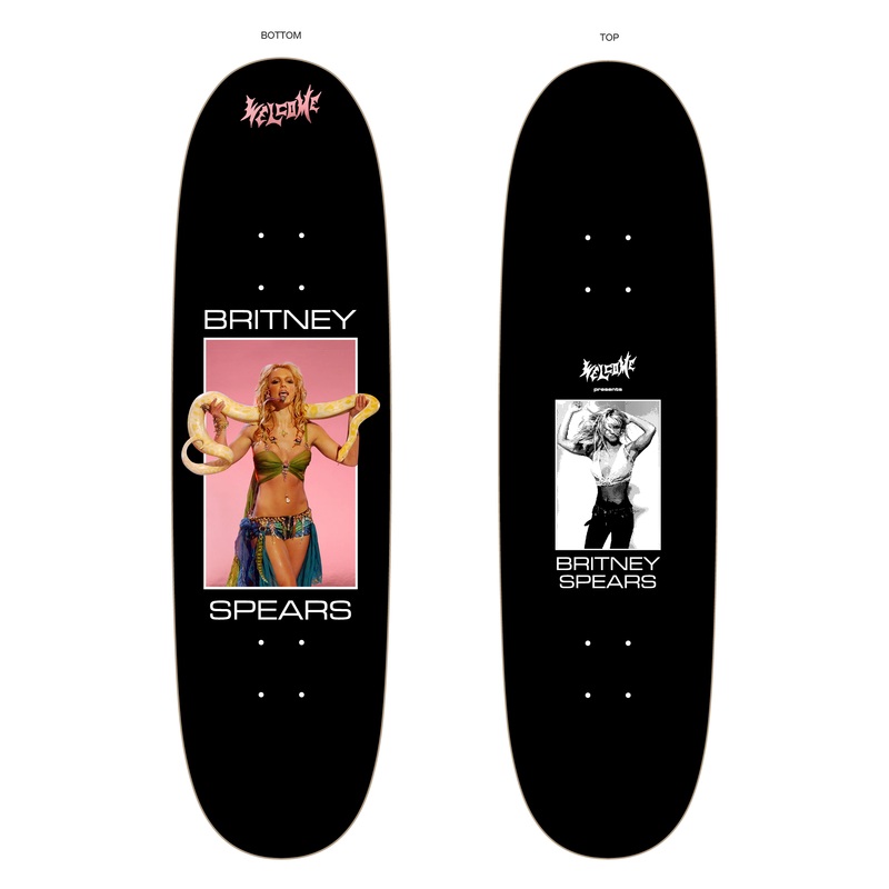 WELCOME X BRITNEY SPEARS SNAKE 8.8″ SKATEBOARD DECK