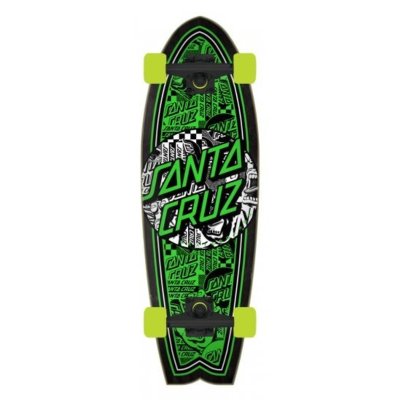 Flier Collage Dot 8.8in x 27.7in Shark Cruiser Skateboard Santa Cruz