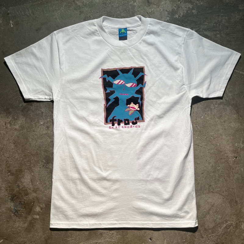 Frog Skateboards – Shoulder Frog T-Shirt – White Medium