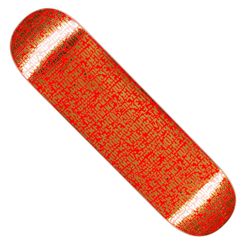Hockey Torn Deck Red/ Gold Foil 8 x 31.66 WB:14