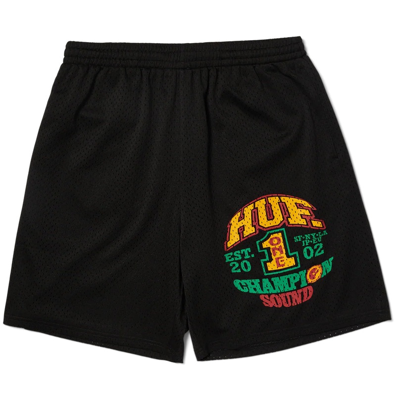 HUF Champion Sound Mesh Shorts Black Medium