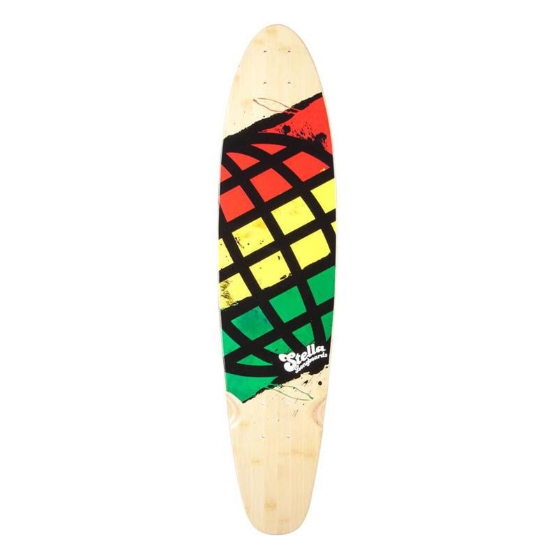 Longboard Skateboard – Stella Longboards – Global Cruiser Rasta 34″ – Deck