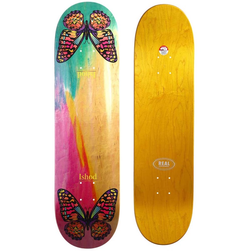 Real Ishod Rainbow Monarch Twin Tail Skateboard Deck 8.25″ Deck Only 8.25