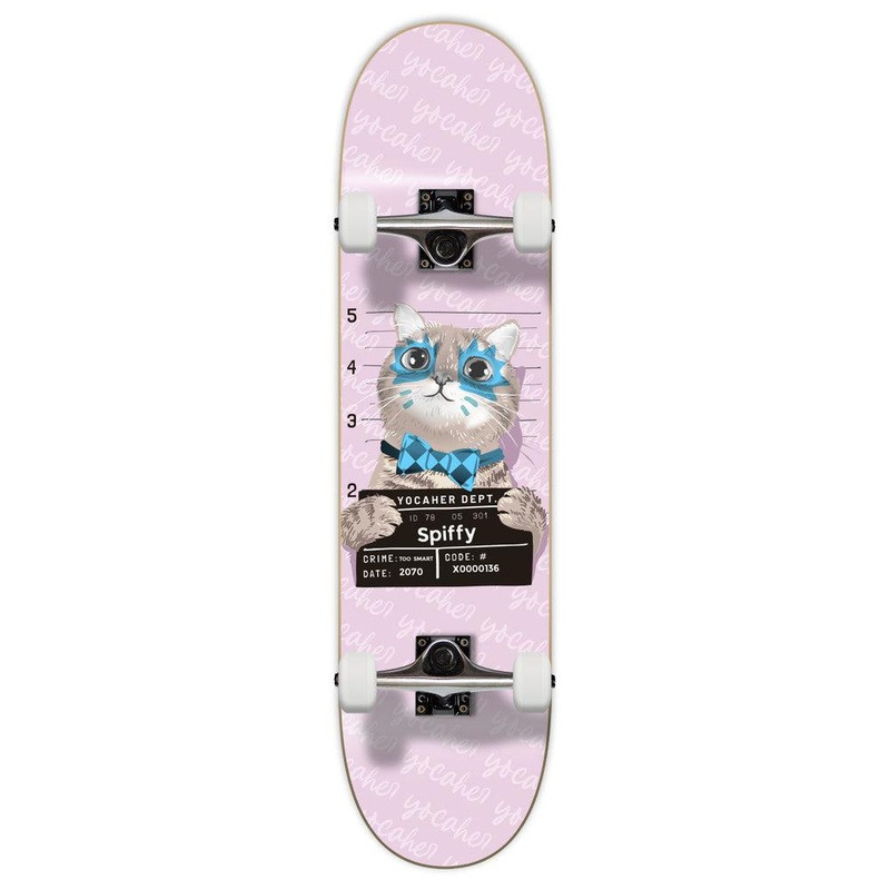 Yocaher Rockstar Kitty Cat – Pink Spiffy 7.75″ Skateboard