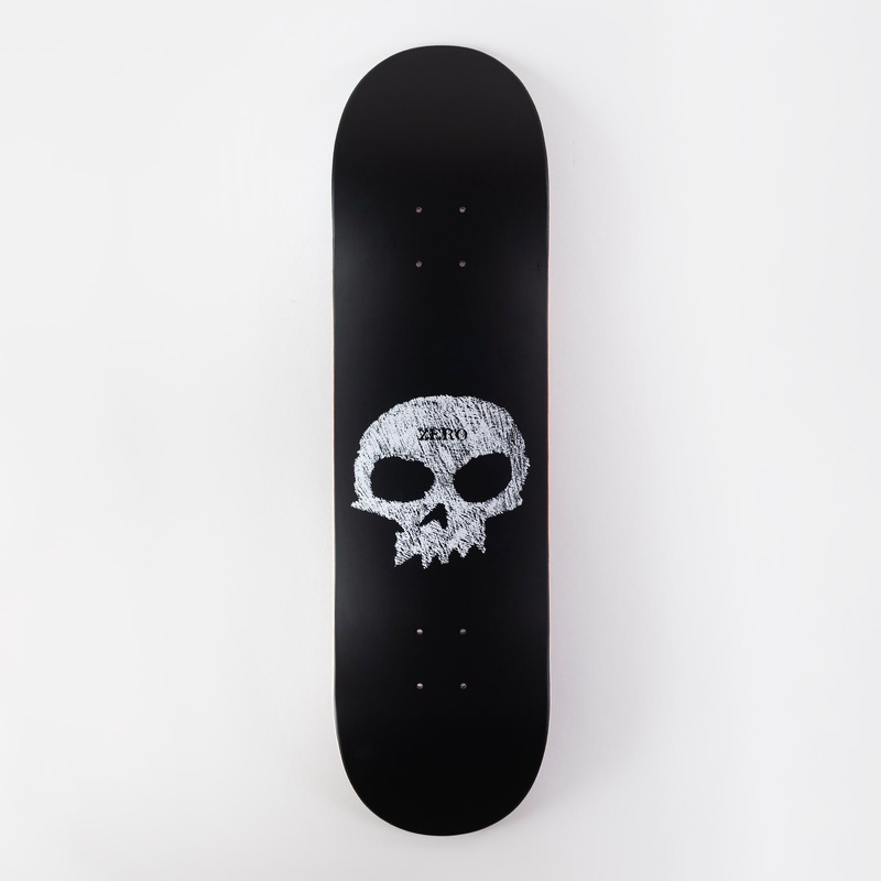 Zero 8.25″ Single Skull Chalkboard Deck – Black 8.25″