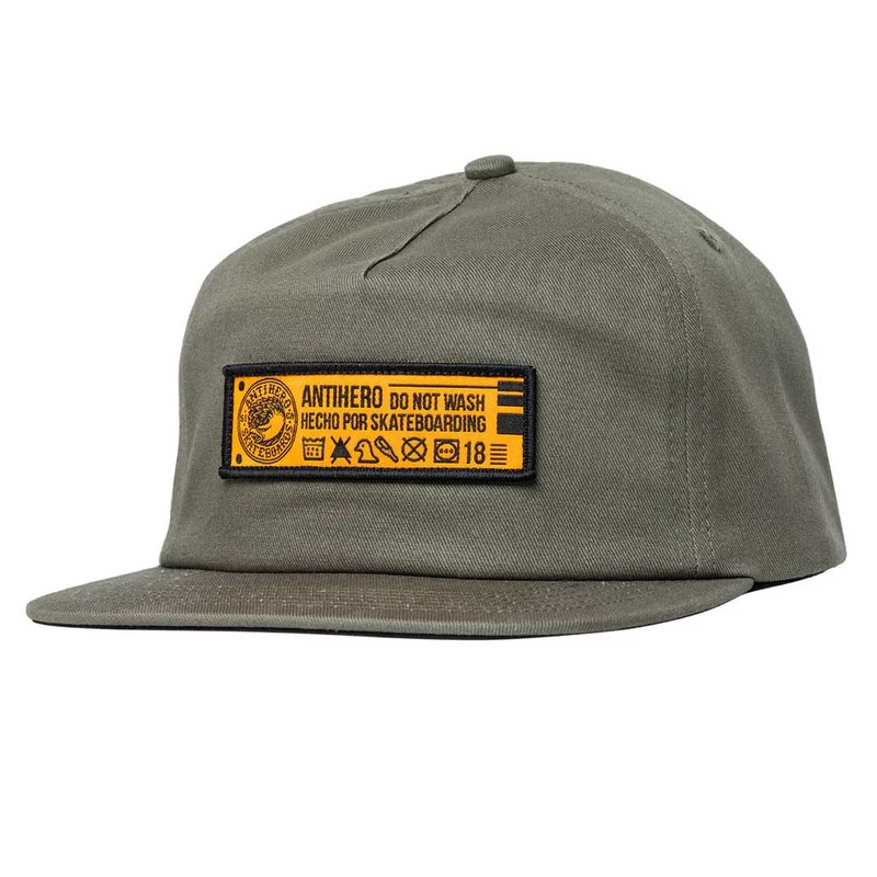 Anti Hero Hecho Por Skate Snapback Hat Grey