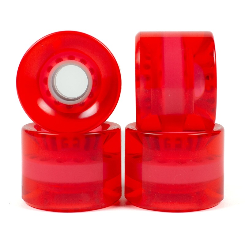 Blank 82A Clear Red Cruiser Wheels (59mm) 82A 59 MM