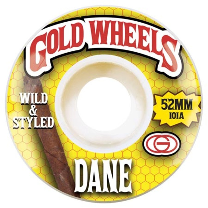 Gold Wheels Dane Vaughn Woods Wheels White 52mm