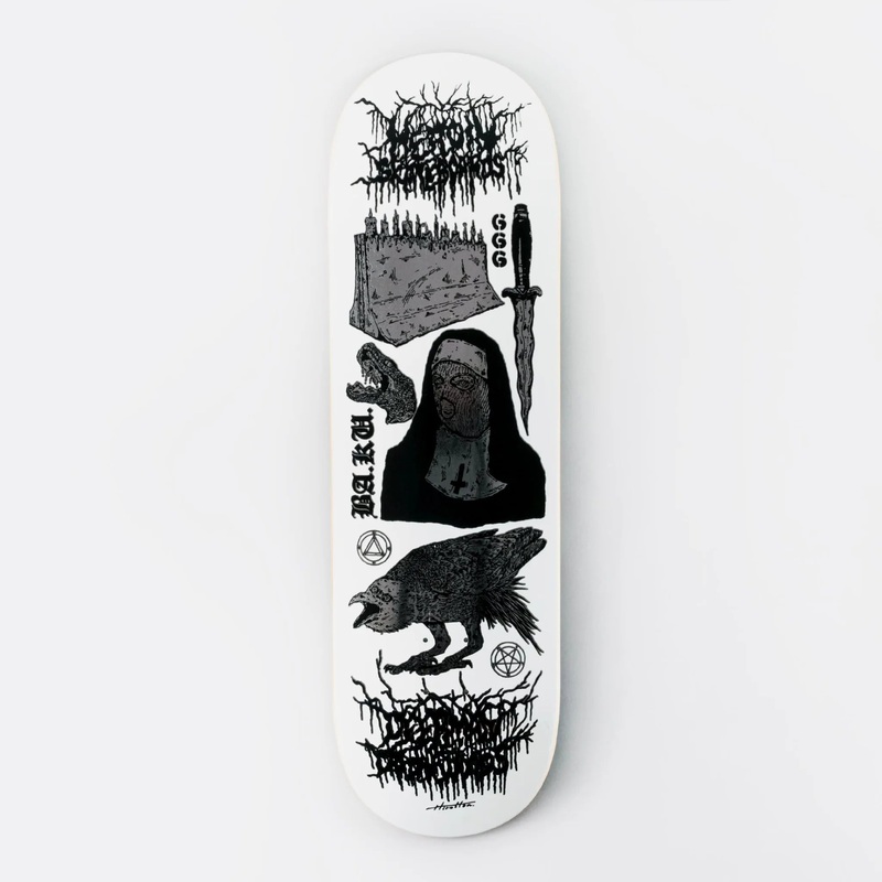 Heroin 9.25″ Deer Man Of The Dark Woods Life Deck – Black/White 9.25″