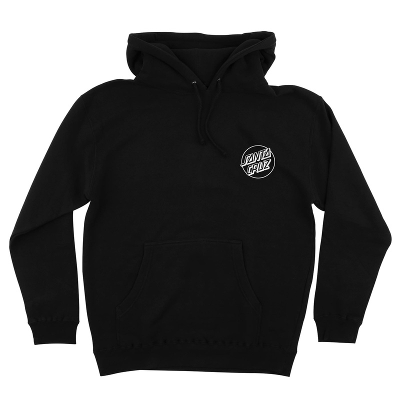 Opus Dot Mens Santa Cruz Hoodie Black w/White S