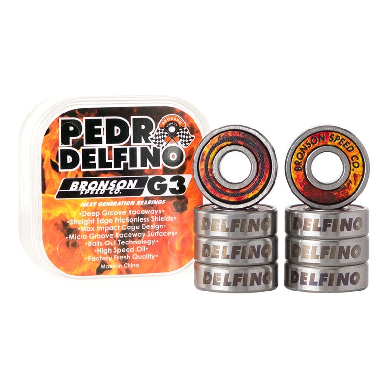 Pedro Delfino G3 Bronson Skateboard Bearings No Color No Size
