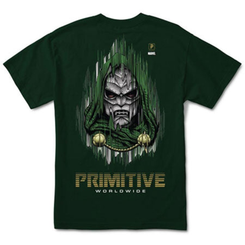 Primitive Skateboarding Primitive x Marvel Doom T Shirt Forest Green Small