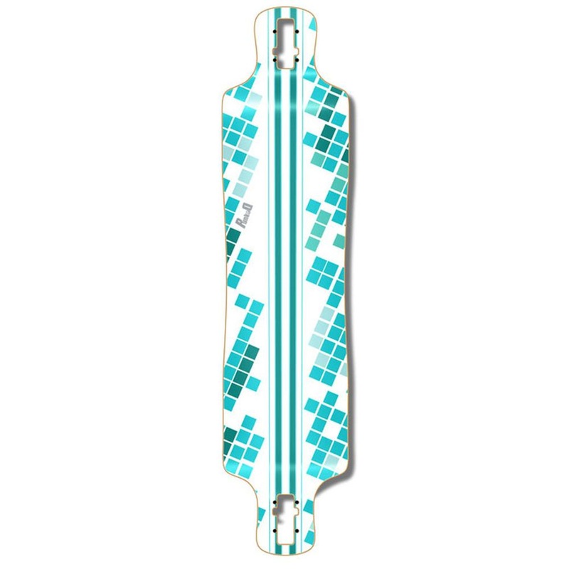 Punked Lowrider White Digital Wave Longboard Deck Deck