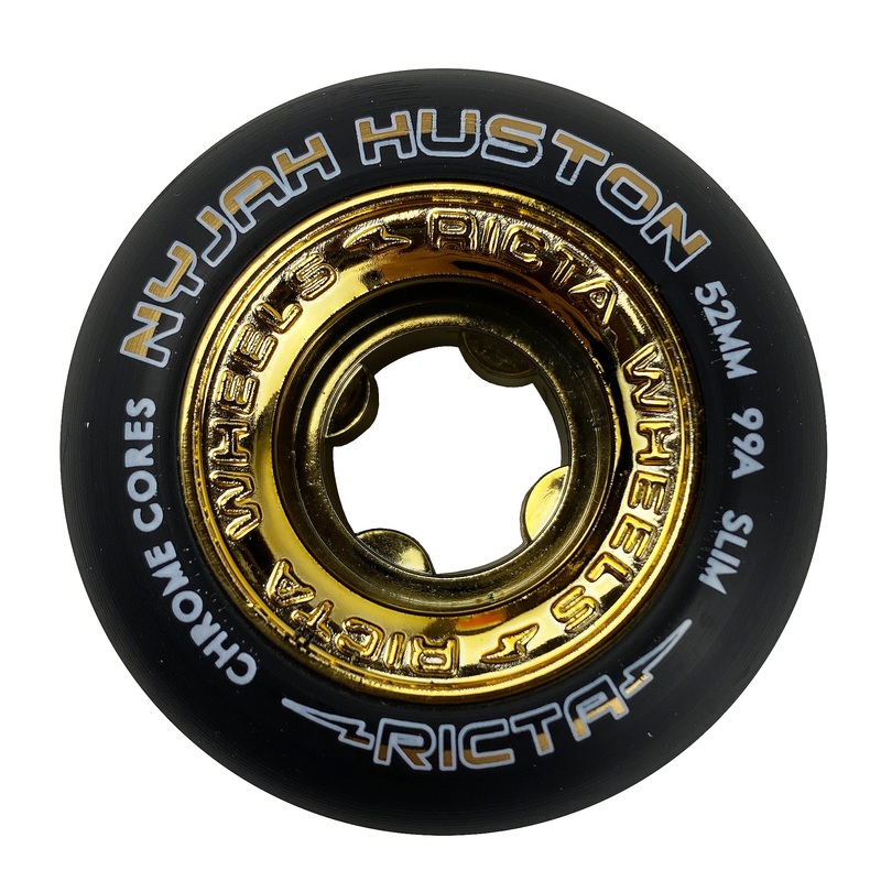 Ricta Wheels Nyjah Chrome Core Slim 99a 52mm – Black / Gold