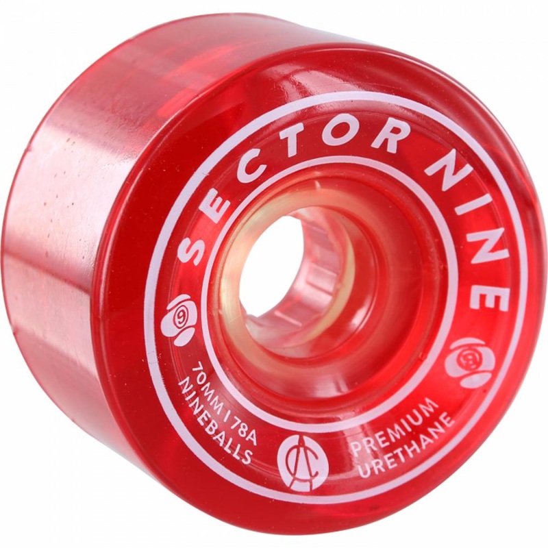 Sector 9 Nineballs 70mm 78A Clear Red Wheels | Set of 4
