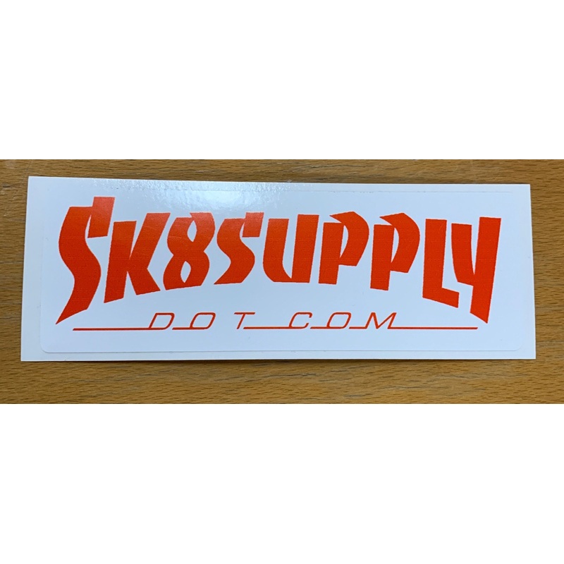 SK8supply Skateboard Shop Sticker – White