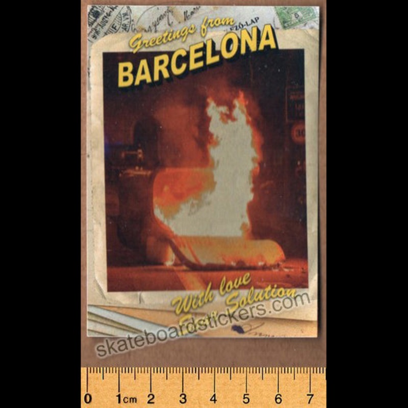 Sour Solution Skateboards Skateboard Sticker – Greetings from Barcelona