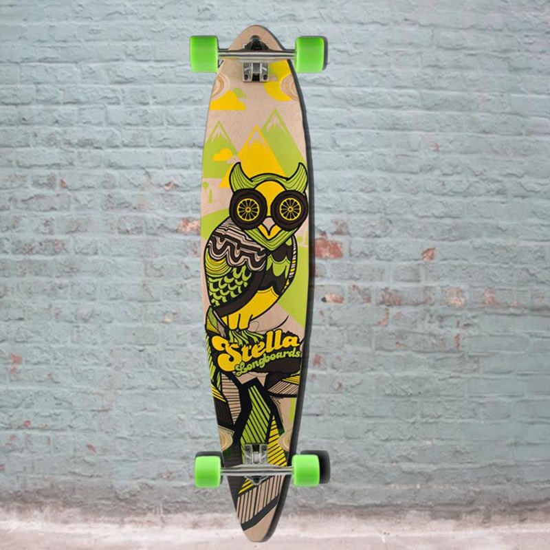 Stella Owl Pintail Longboard 46 inch – Complete