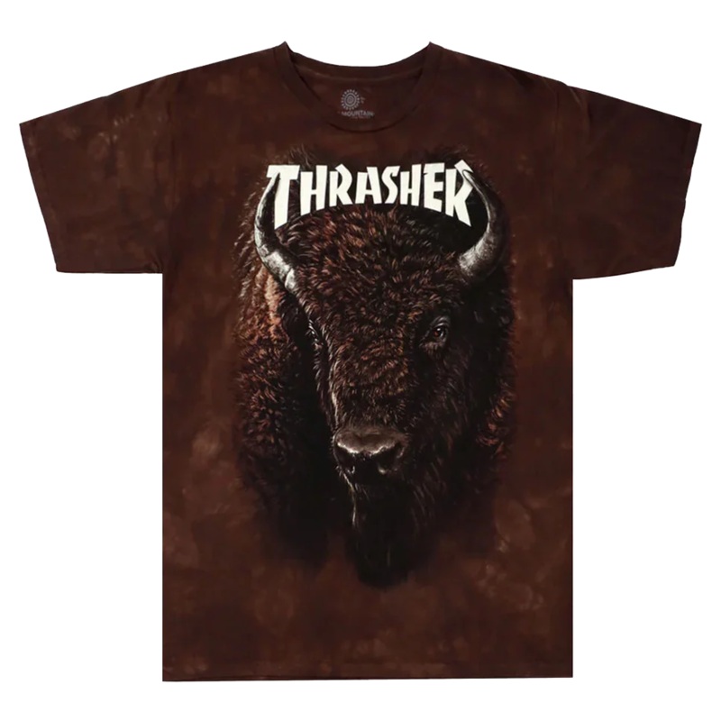 Thrasher Magazine Bison T Shirt Brown Small
