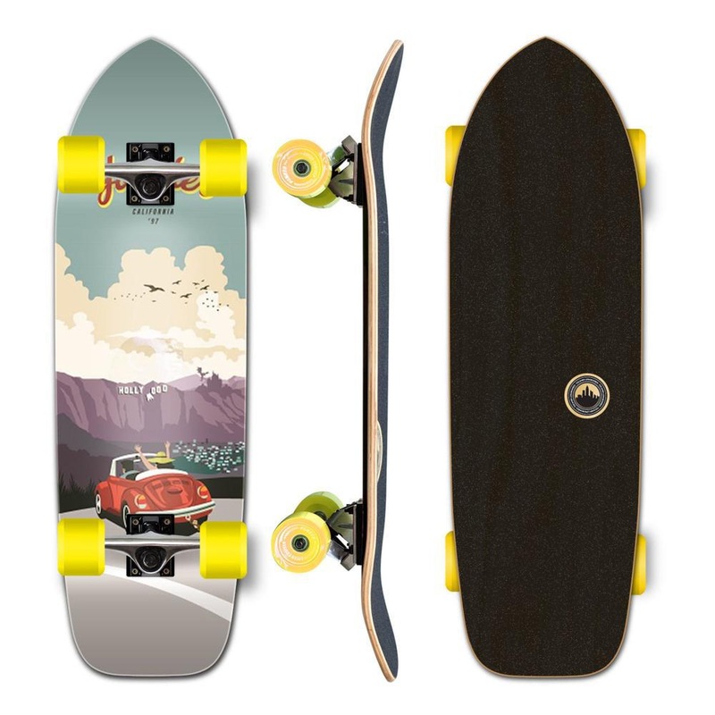 Yocaher  Old School Longboard Complete – VW Bettle Series – Red Complete