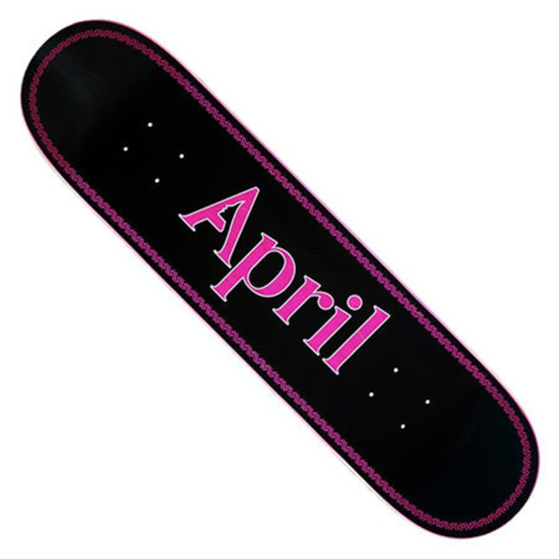April Skateboards OG Logo Deck Pink Black Helix 8.5 x 32.2 WB:14.4