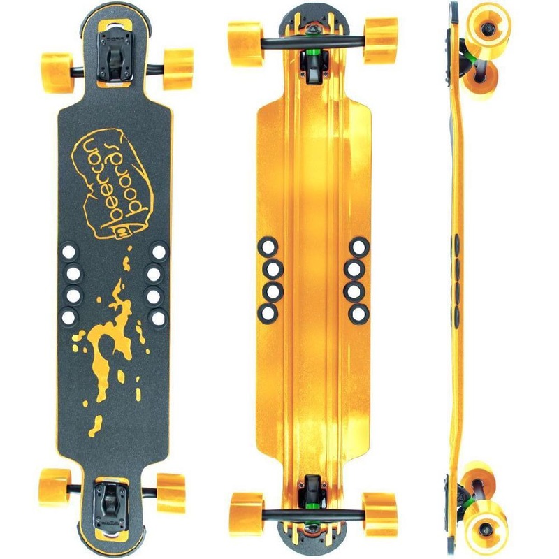 Beercan Yellow 38″ Hoke Drop Through Longboard Complete