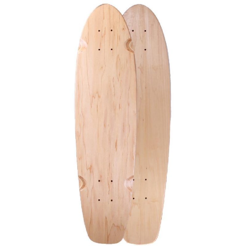 Blank Mini Kicktail 31.5″ Longboard Cruiser Deck Natural Deck Only