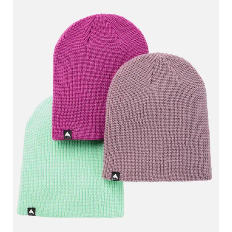 Burton Kids Recycled DND Beanie (3 Pack) Elderberry/Green/