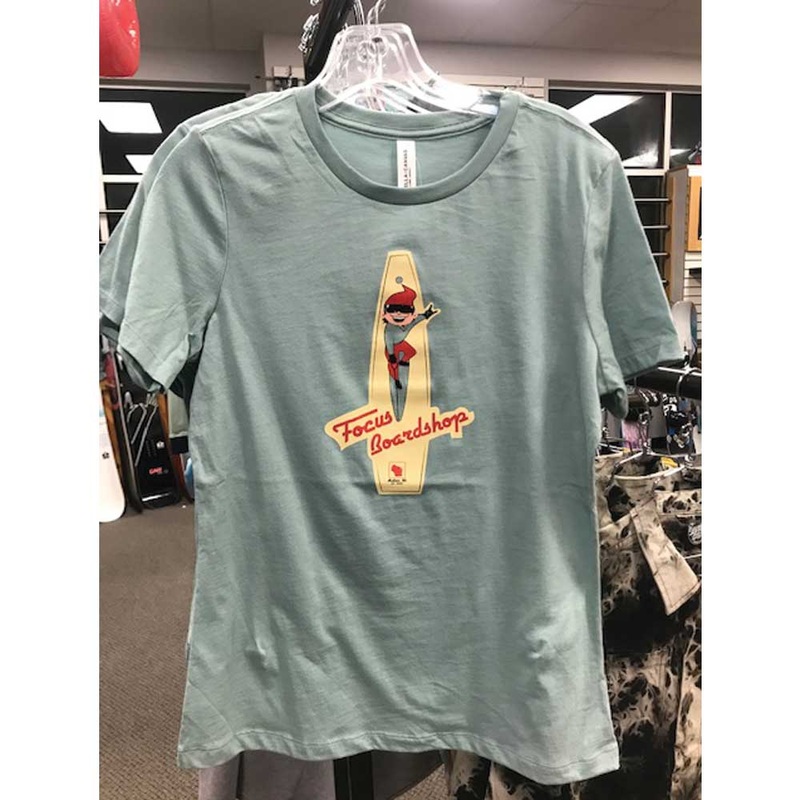 Focus Boardshop Women’s Snurfing Relaxed Fit T-Shirt – Dusty Teal X-Small Dusty Teal