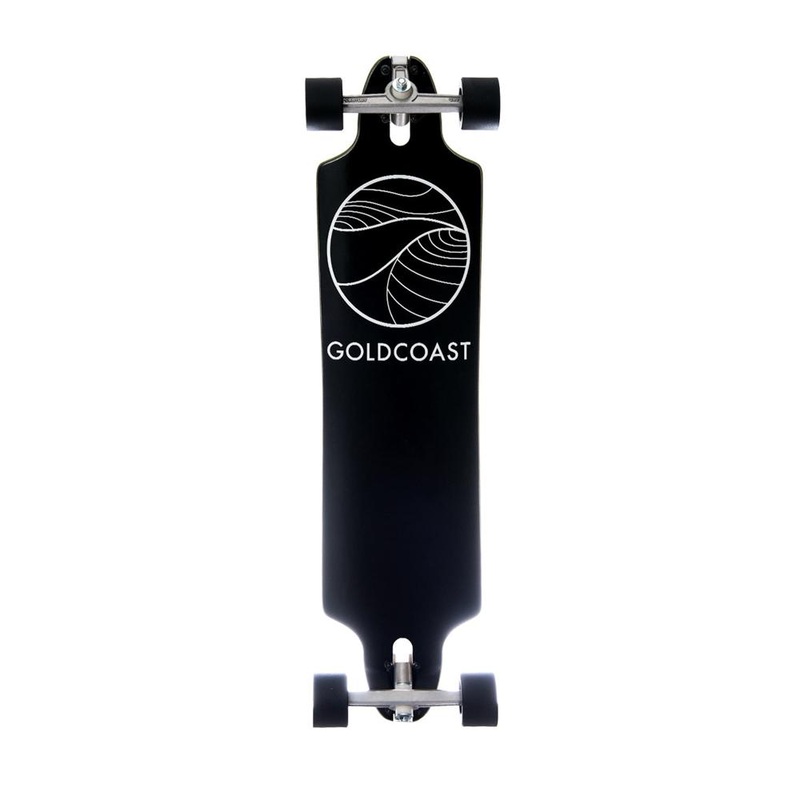 GoldCoast Classic Sport in Black 36″ Drop Through Longboard Complete