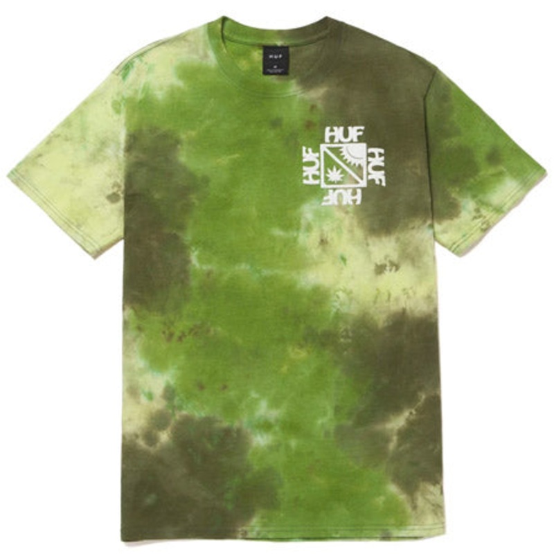HUF Sunshine Tie-Dye T Shirt Green Medium