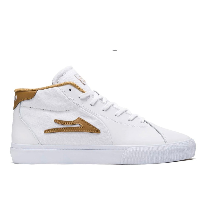 Lakai Flaco II Mid – White / Tobacco Suede UK 7