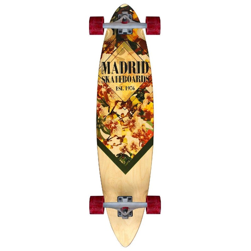 Madrid Blunt 38″ Orchid Top Mount Pintail Longboard Complete