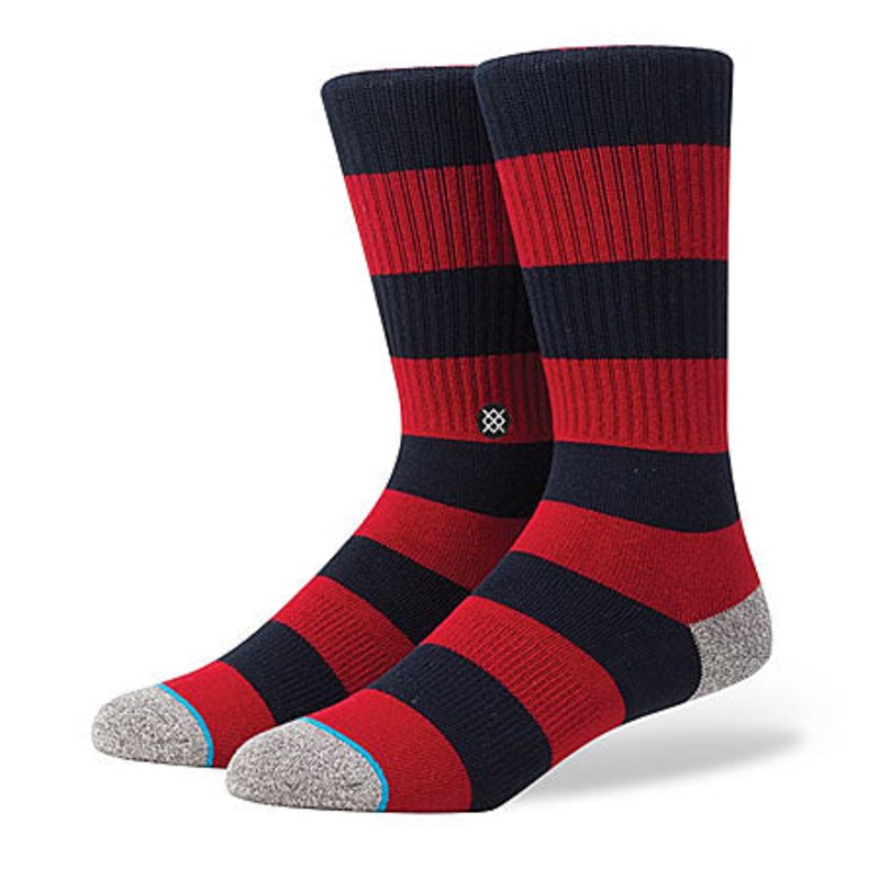 Stance Ladder Crew Socks Red Large