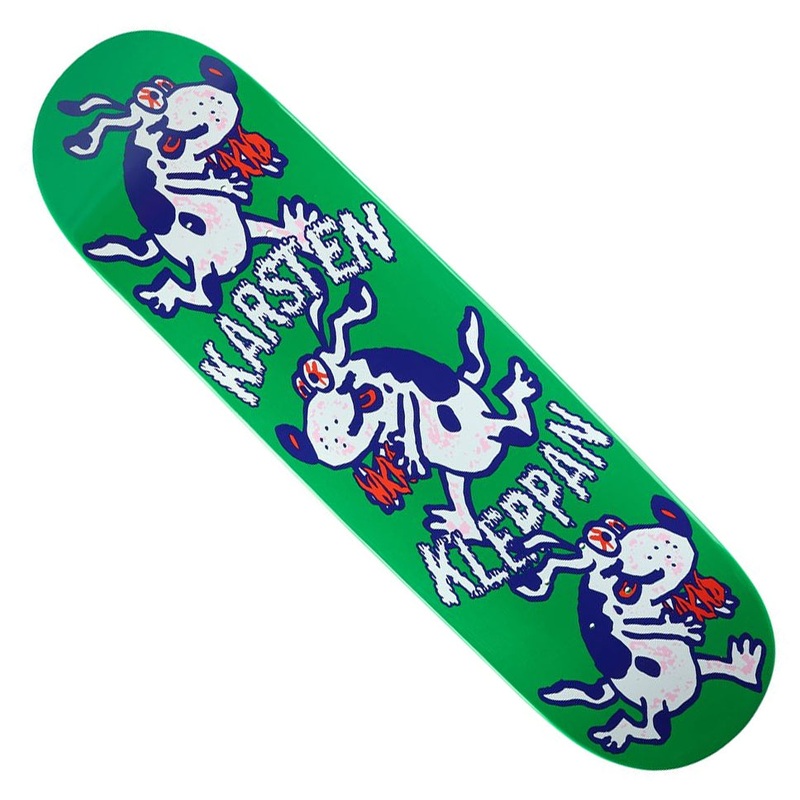 WKND Skateboards Karsten Kleppan Sparky Deck Dipped Green 8.375 x 32.5 WB:14.5