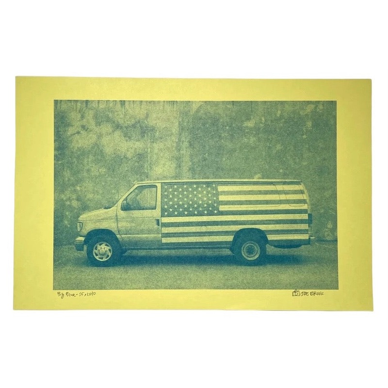 Big Blue Yellow Risograph Print 11×17