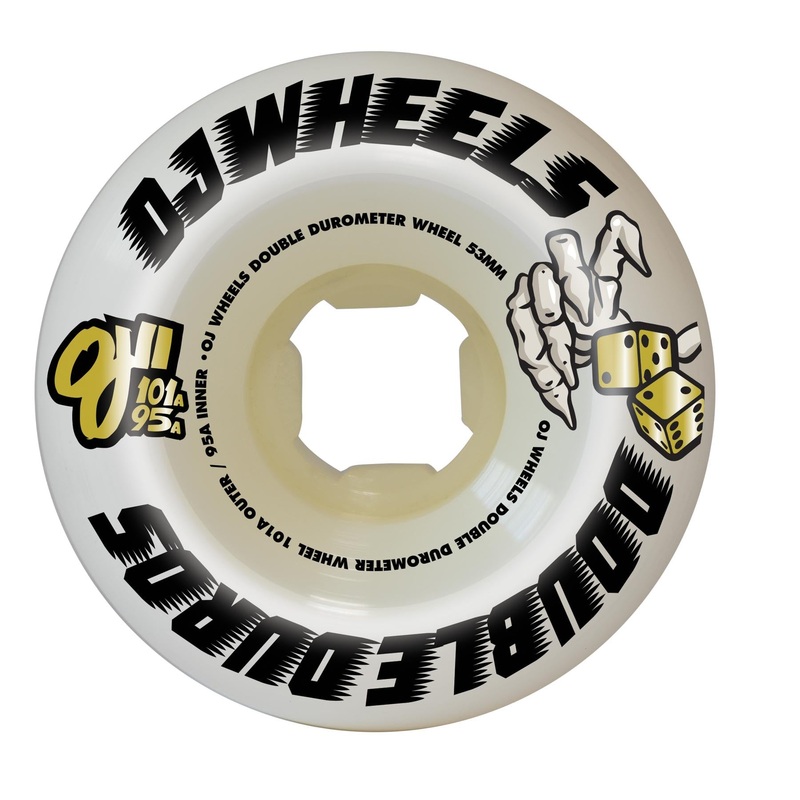 Double Duro 101a/95a White Mini Combo Wheels (53mm) 101A 53 MM