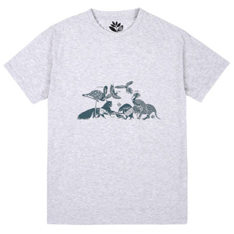 Magenta Gathering T Shirt Ash Heather Large