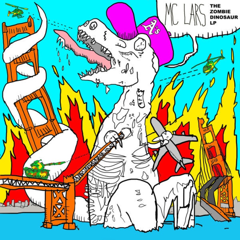 MC Lars  The Zombie Dinosaur LP Blue Translucent Color Vinyl LP Record