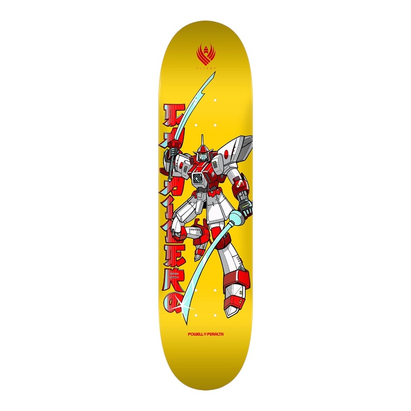 Powell Peralta Steve Caballero Gundam FLIGHT Skateboard Deck Yellow – Shape 243 – K20 8.25 8.25