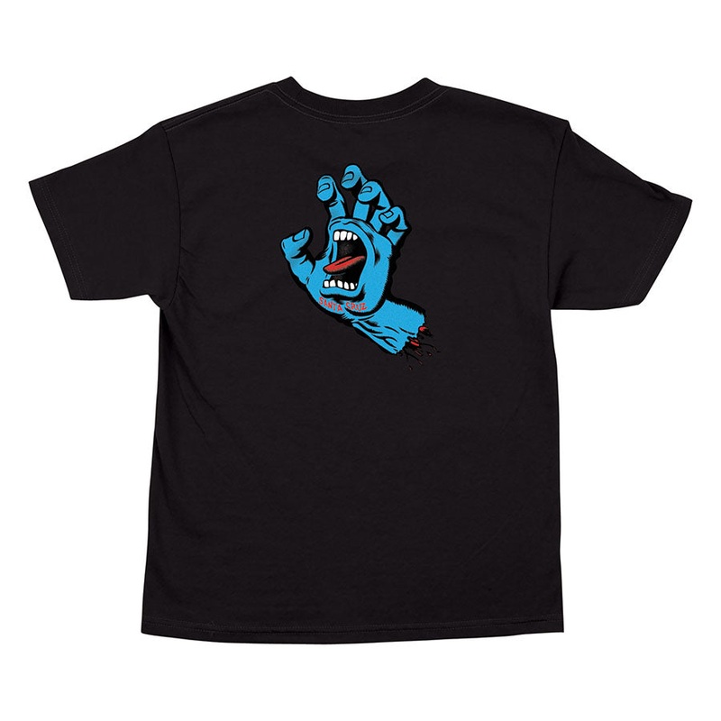 Santa Cruz Screaming Hand Youth T-Shirt Youth Small Black