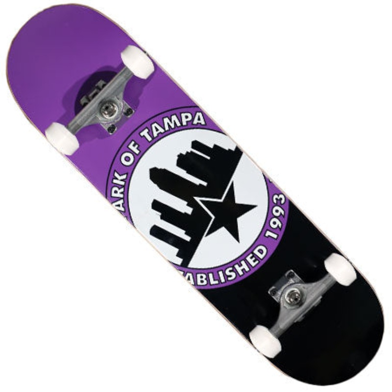 Skatepark of Tampa Oversized Circle City Complete Skateboard Purple/ Black 8.25 x 31.75 WB:14.125