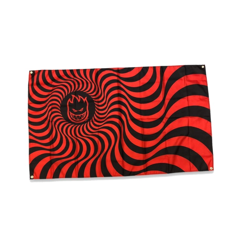 Spitfire Bighead Swirl Banner – Red / Black
