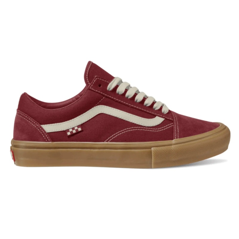VANS OLD SKOOL SKATE RED GUM 7