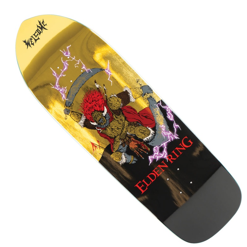 Welcome Skateboards Elden Ring Radahn on Magic Bullet 2.0 Shaped Deck Gold Foil 10.5 x 33 WB:15.5