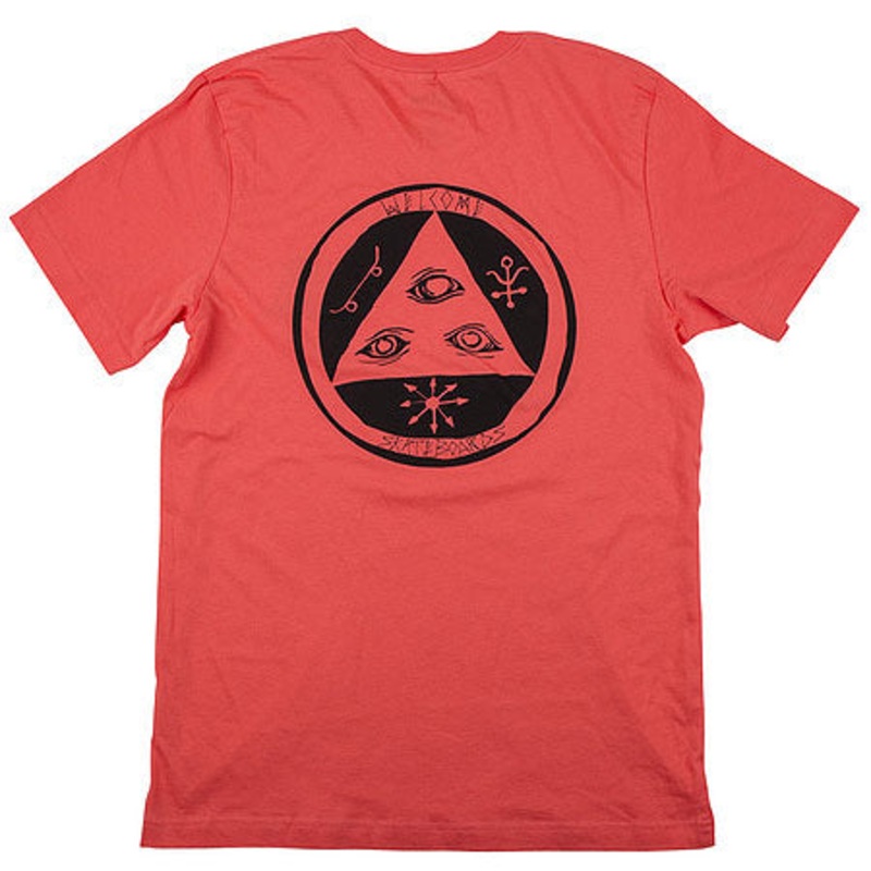 Welcome Skateboards Tailsman T Shirt Coral Medium