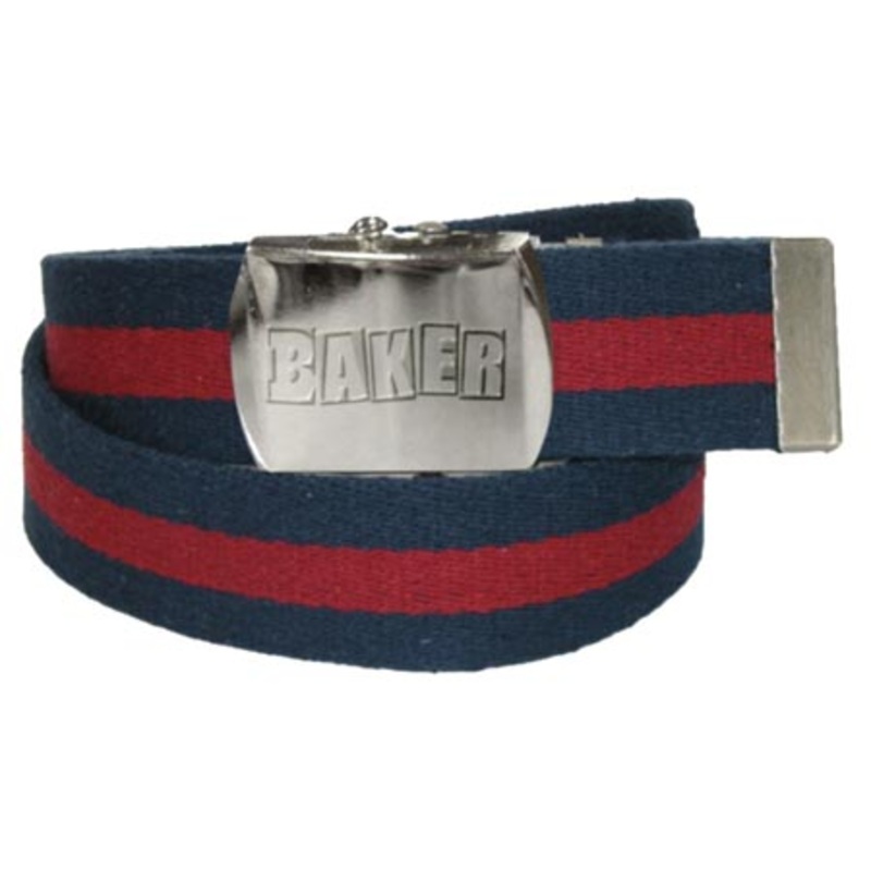 Baker Brand Logo Web Belt Navy/ Red One size fits all