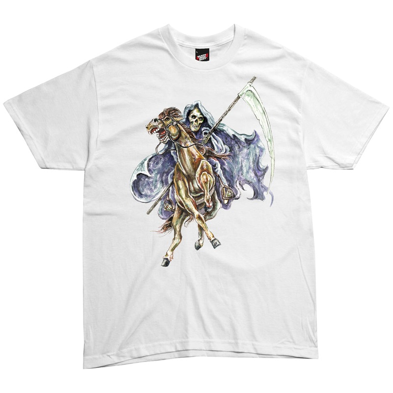 Deathwish Pale Horse T Shirt White Medium